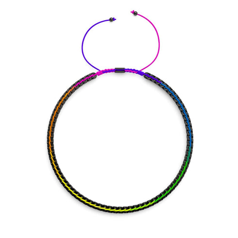 Spectrum x Gunmetal | Gaia Wheat Chain | Choker Necklace